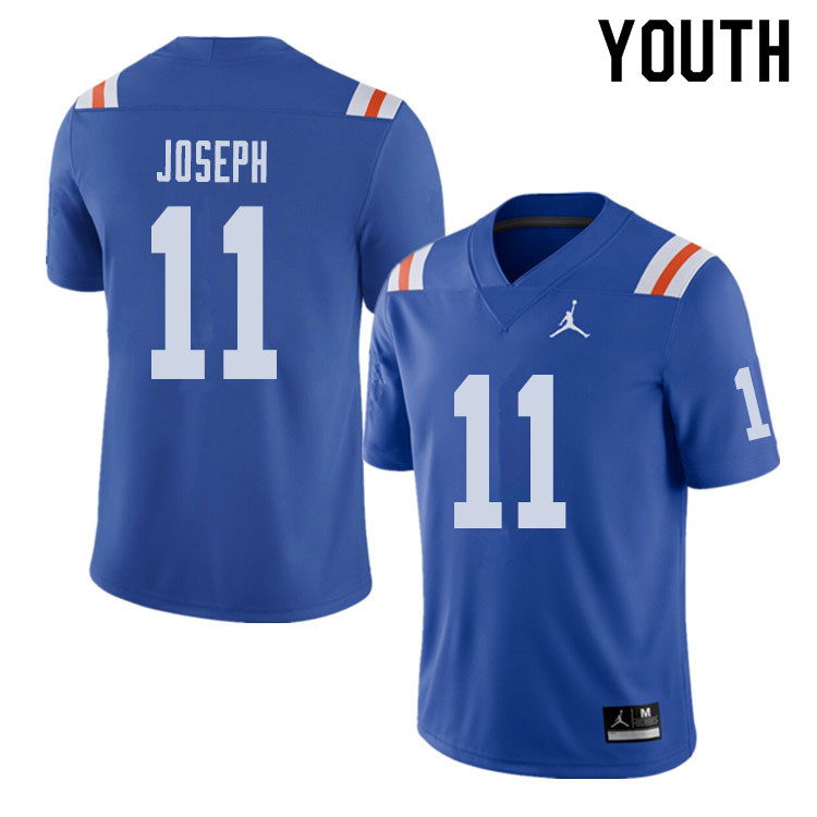 Jordan Brand Youth #11 Vosean Joseph Florida Gators Throwback Alternate College Football Jerseys Sal